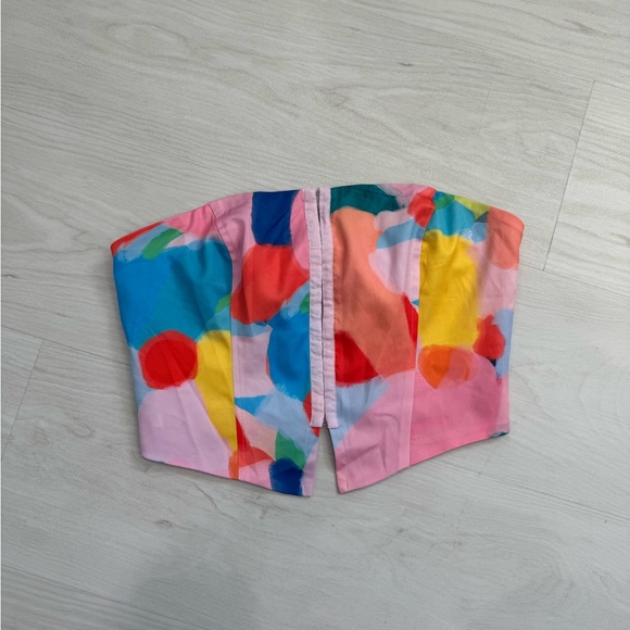 🌺PRINCESS POLLY🌺 abstract crop tube top. - Picture 1 of 2